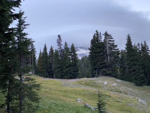 Mount Hood Covered in Clouds