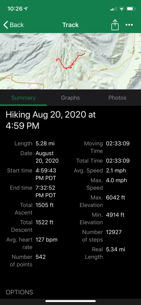 Timberline to Meadows - summary