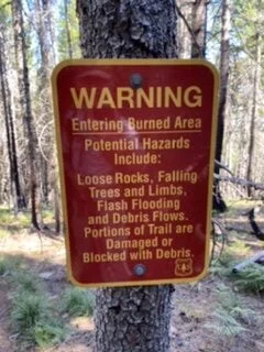 Burn Area Sign