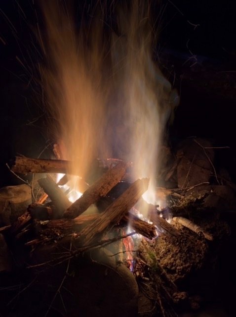 Camp Fire along the Salmon River